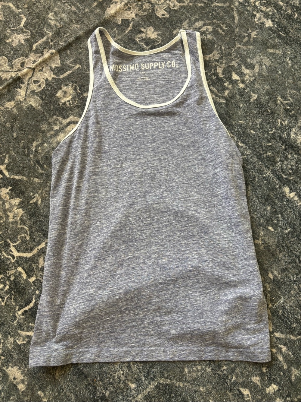 Mossimo Supply Co. Heather Gray Tank with Cream Trim